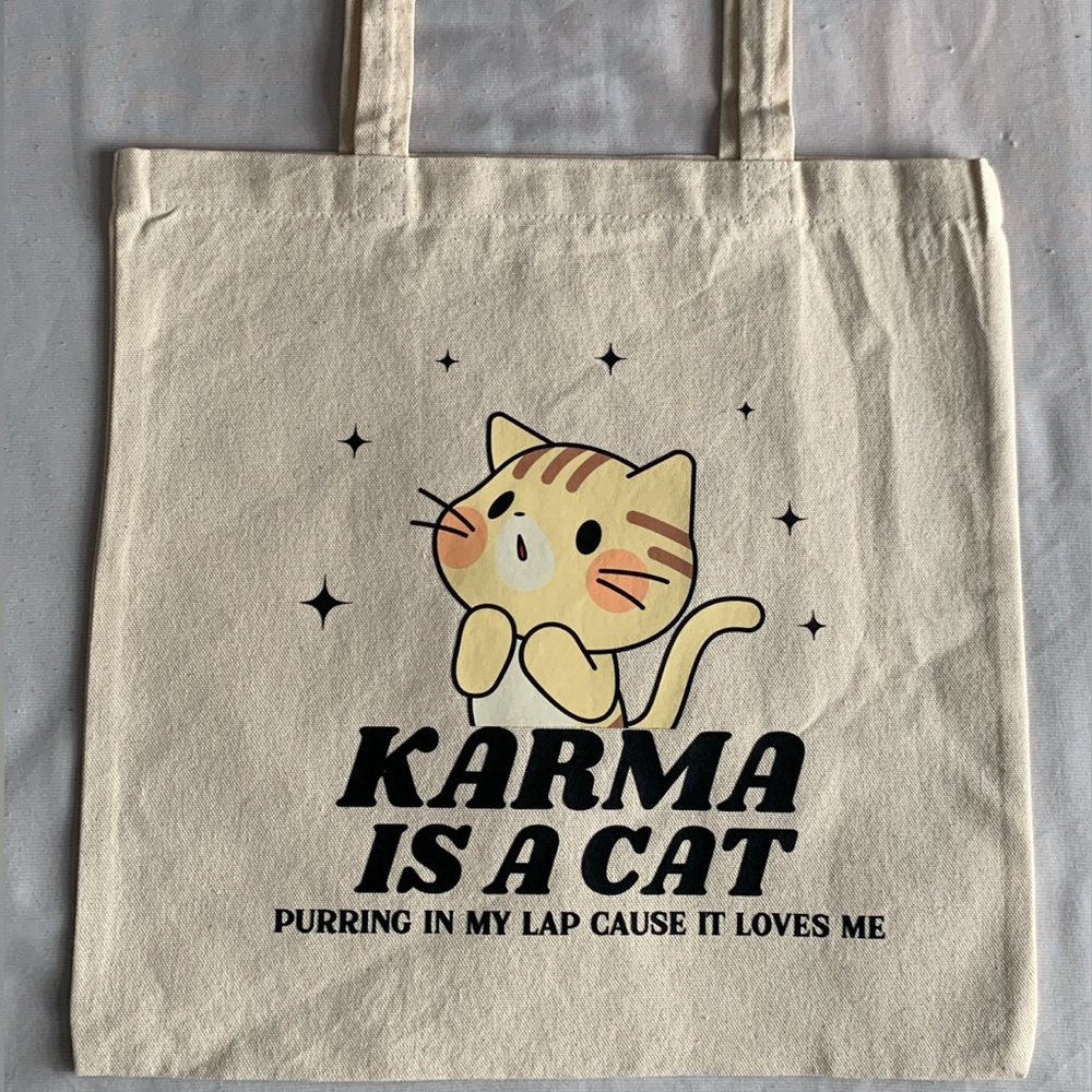 Taylor Swift Karma is a Cat Totebag